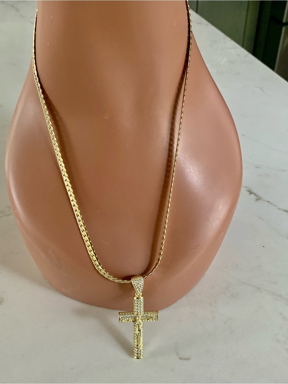Gold Cross Pendant Necklace - Women Jewelry